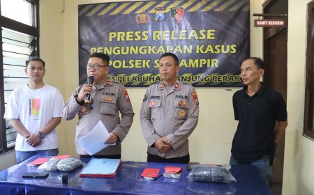 Polres Pelabuhan Tanjungperak Amankan Tersangka Pencuri Komponen Panel TL di Surabaya